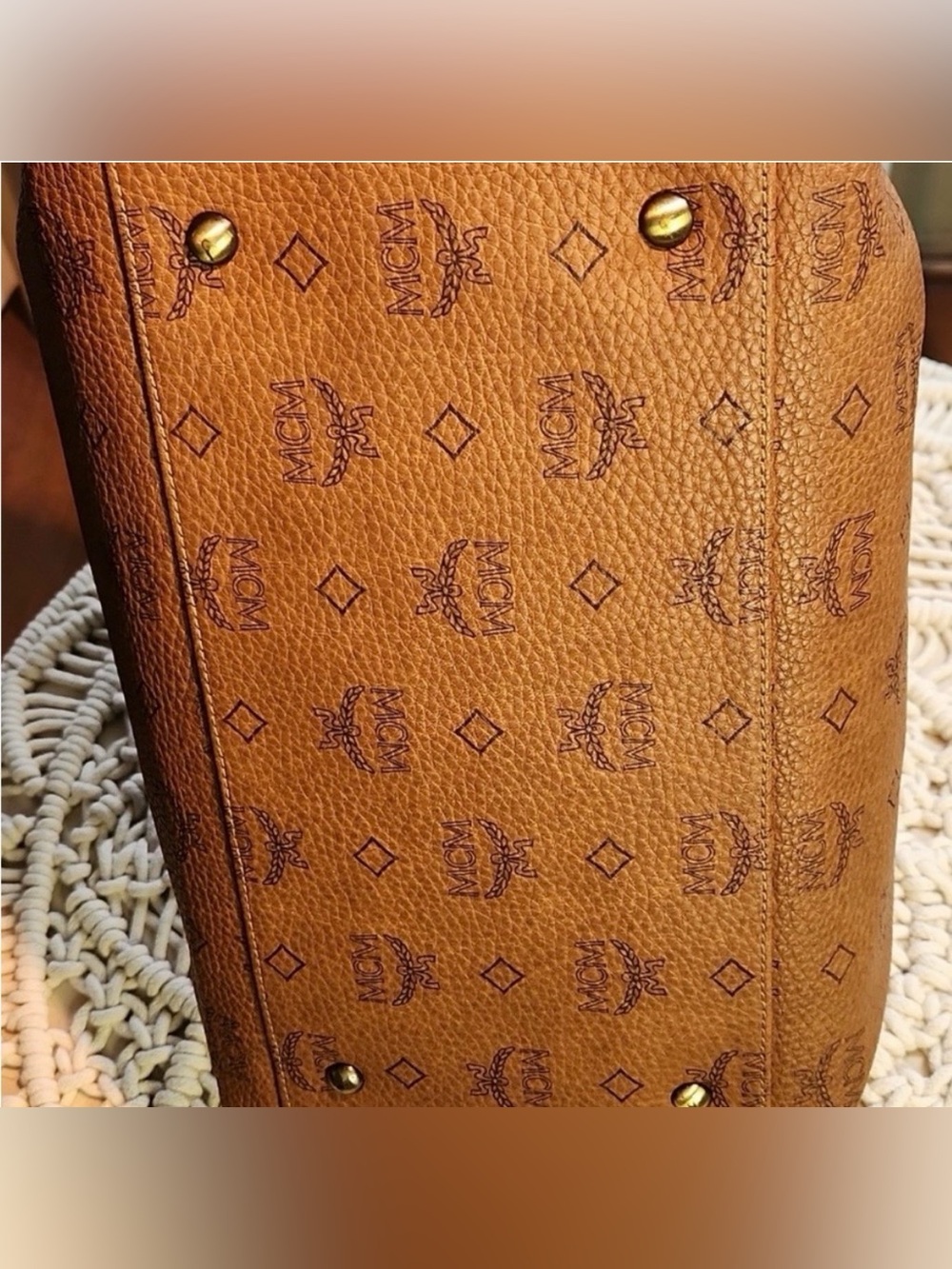MCM Vintage Visetos Munchen Boston Bag and Gold Hardware - Picture 7 of 15